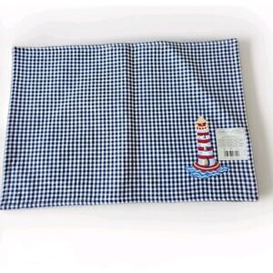 Lighthouse Nautical Cafe Check Placemat 100% Cotton Bardwil Linens Set Of 8